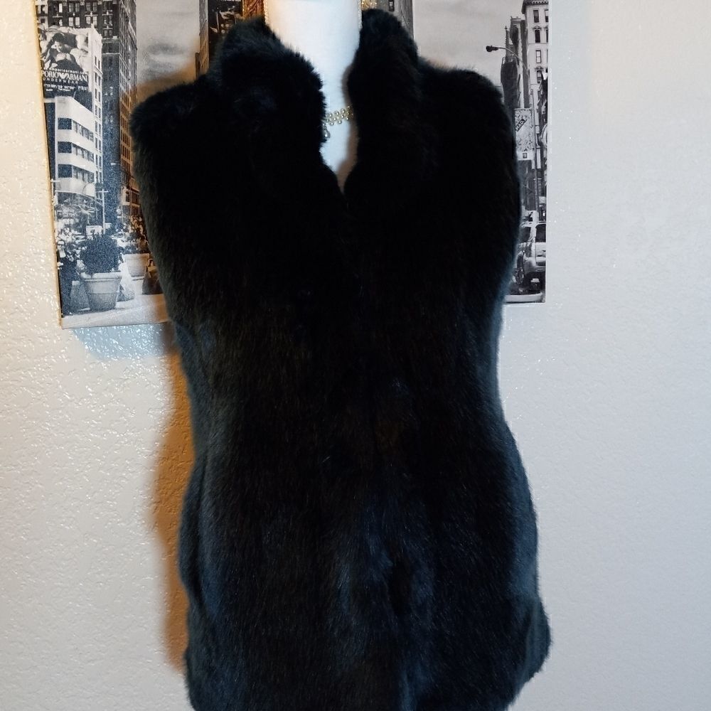 Winter synthetic material vest for women made in USA  size S handmade